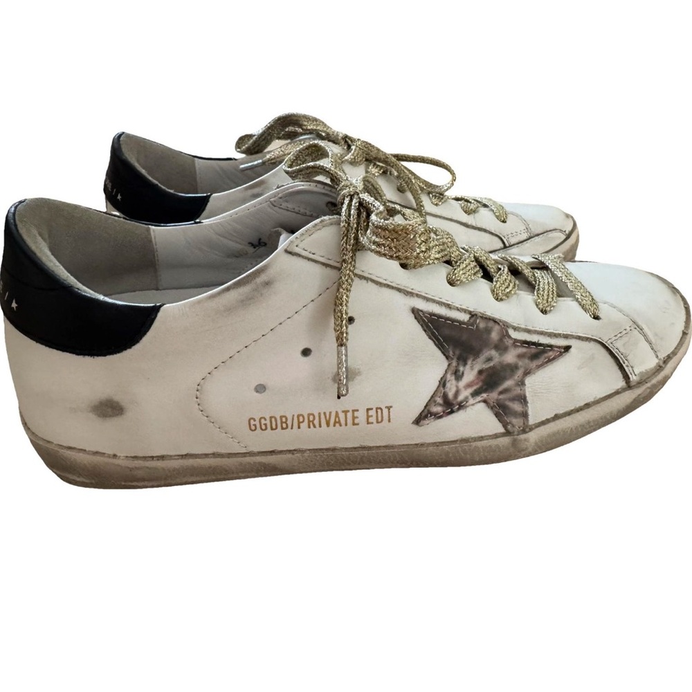 Golden Goose Super-Star Sneakers, worn once, size 39